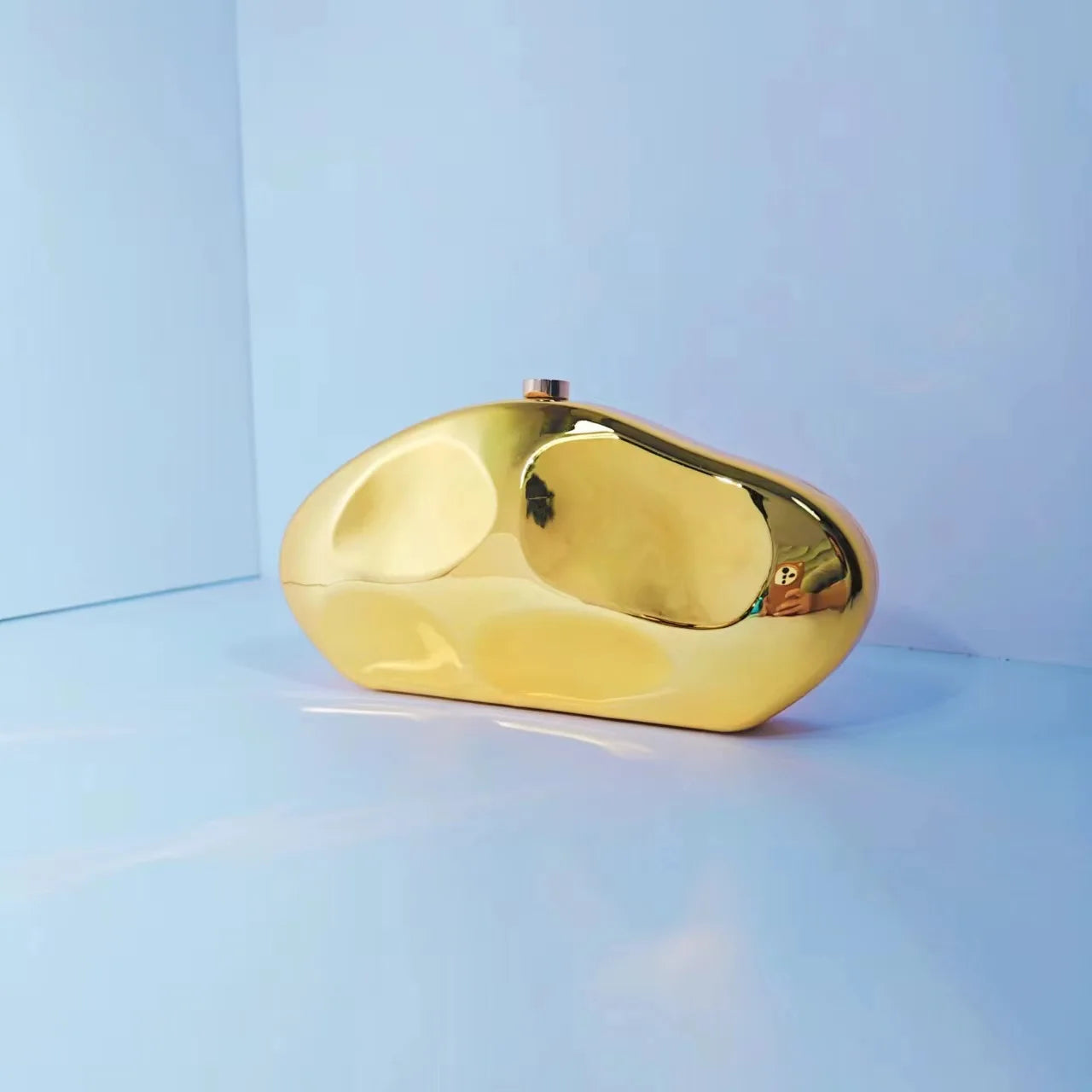 Acrylic Candy Shell Bag | Hard Lemon Color Chain Evening Clutch Luxegan