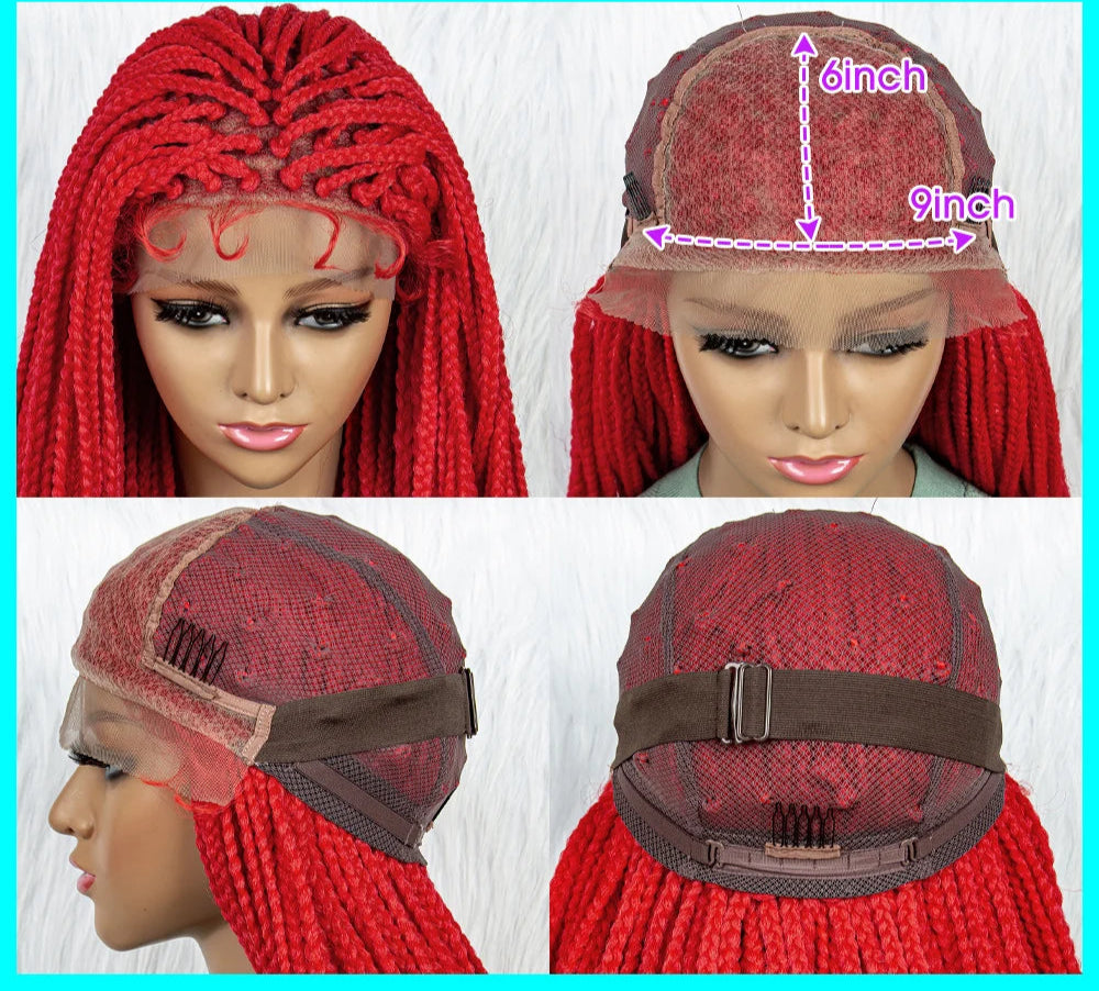 New HD Curly Goddess Box Braids Wig | Transparent Full Lace Luxegan