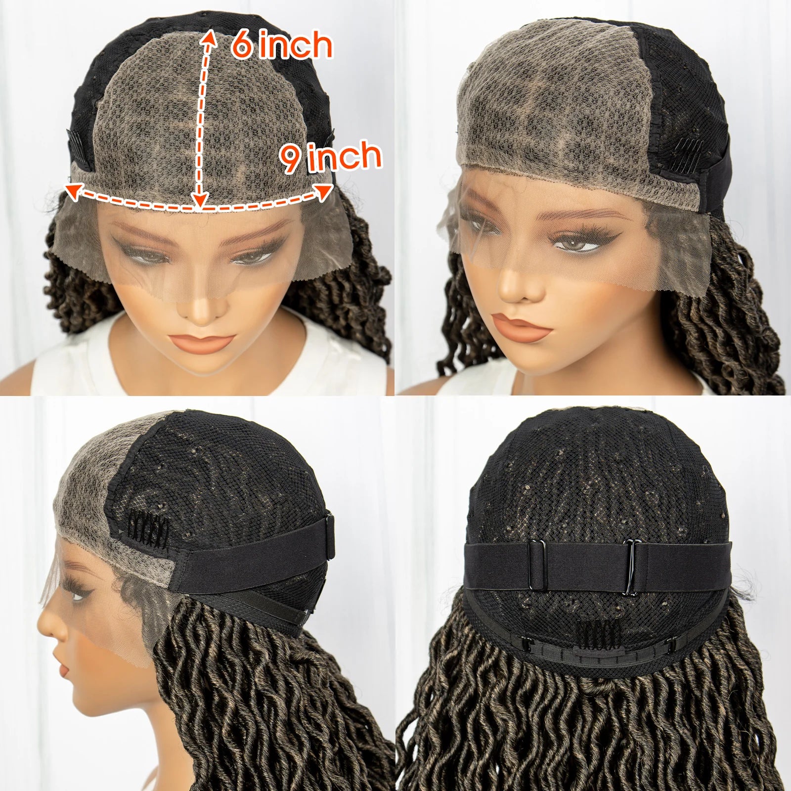 32 Inch Goddess Locs Lace Front Wig | Curly Ends | Faux Locs | Synthetic Hair | With Baby Hair - Luxegan
