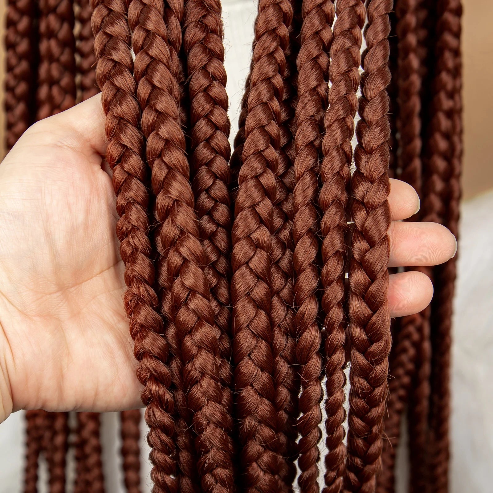 36" Big Knotless Box Braided Full Lace Wig | Cornrow Braiding Wig | Baby Hair | Synthetic Braids | For Women