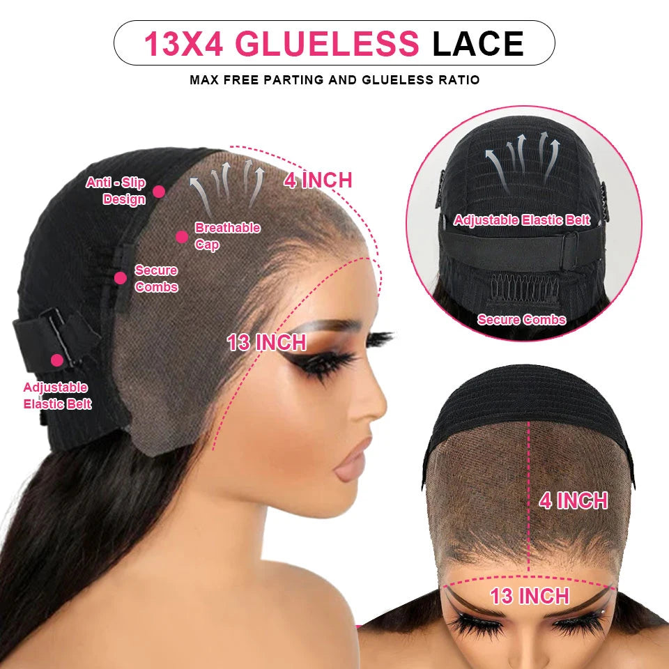 Pre-Braided Deep Wave Wig | Glueless HD Lace Frontal | Human Hair | Ready-to-Wear | 13x4/13x6