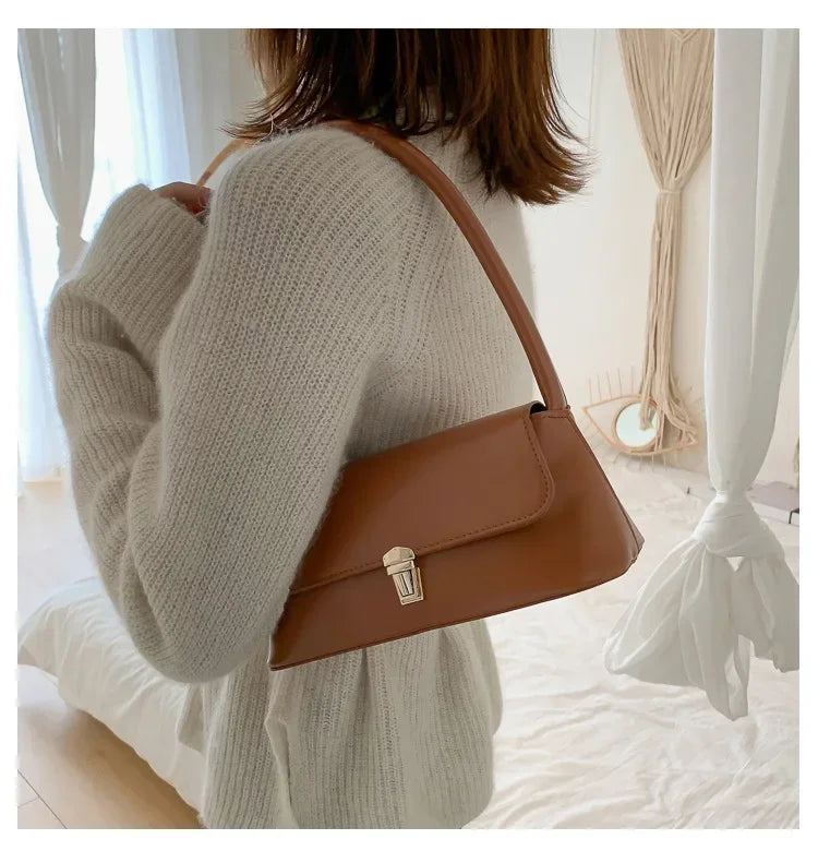 Luxury Brand Crossbody Bags for Women | Fashion Design Underarm & Woman Shoulder Bag (Female Handbag & Purses, Solid Color) Luxegan