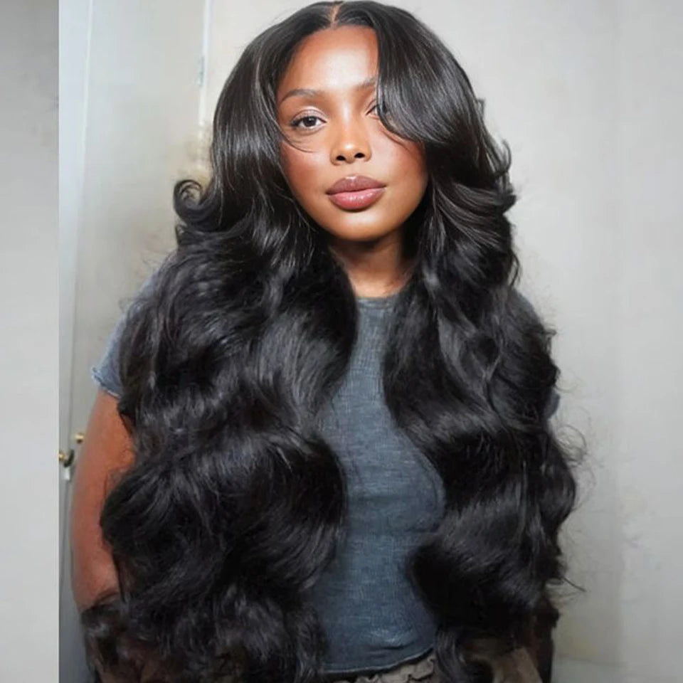 Brazilian Body Wave T-Part Lace Wig | Transparent Human Hair (Glueless, On Sale Clearance) Luxegan