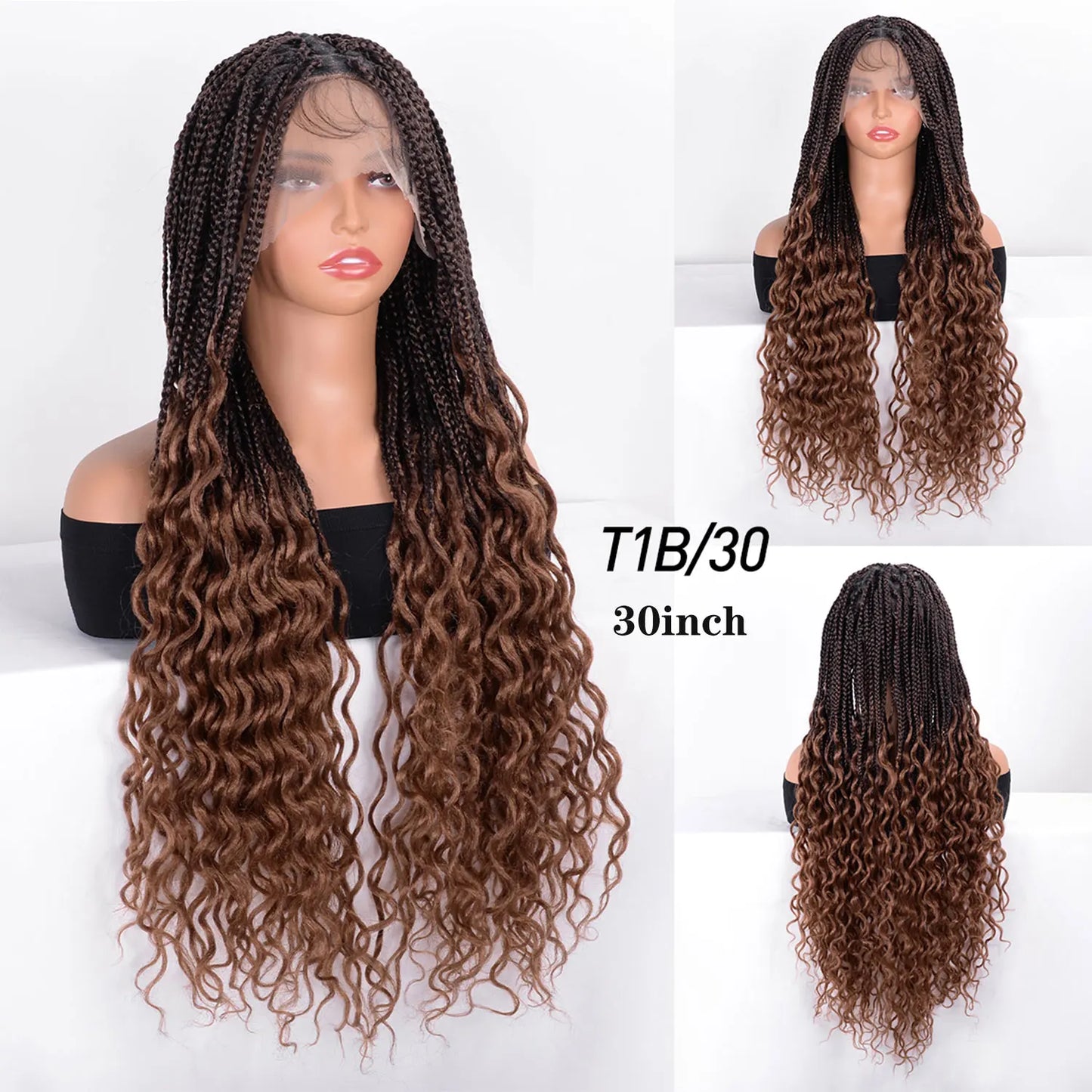 Bohemian Box Braids Full Lace Wig | Knotless | Twist Braids | Synthetic Lace Front