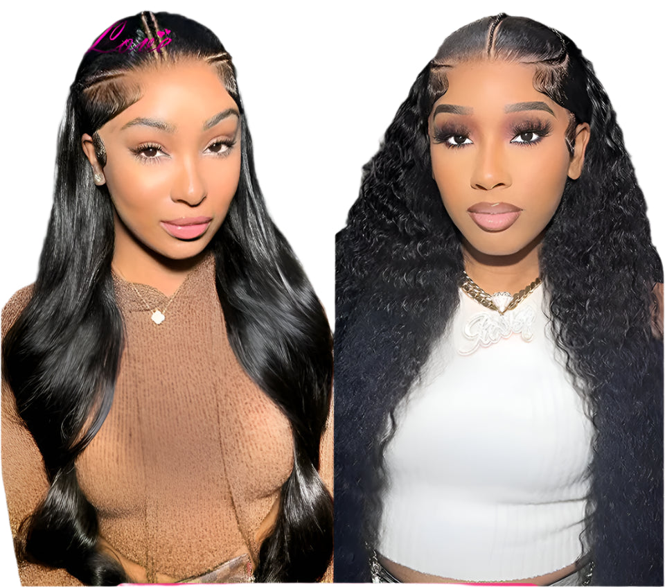KissLove Pre-Braided Straight Lace Front Wig | HD Lace | Brazilian Remy Hair | Ready-to-Go | 26 Inches