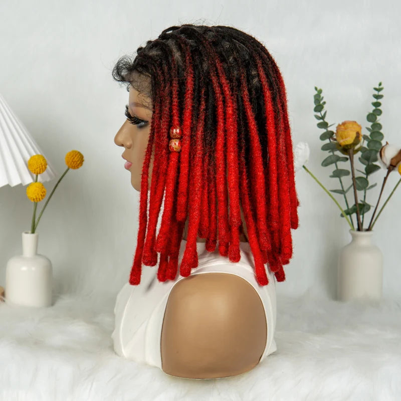 Short Locs Cornrow Braids Wig | Full Lace | Baby Hair | African Inspired Luxegan