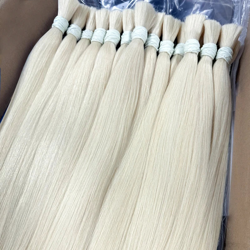 613 Human Hair Bulk | No Weft | Brazilian Remy Hair | Honey Blonde | For Braiding & Extensions