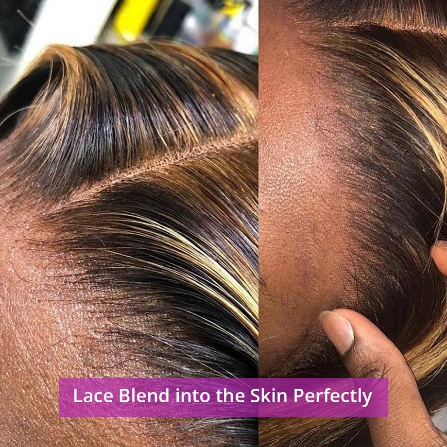 Highlighted Body Wave Brazilian Human Hair Wig | Sophisticated 360 Lace Frontal & HD Lace Options | Elegant 26+ Inch Long Remy Hair | "Dignified" Pre-Plucked Highlighted Lace Frontal for Versatile Glamour Luxegan