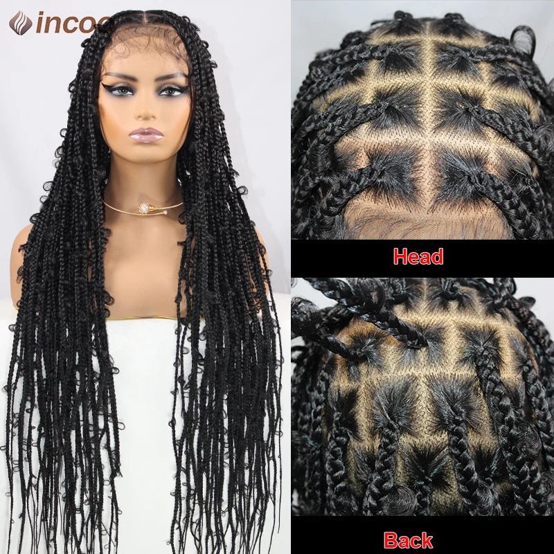 36" Butterfly Locs Crochet Wig | Full Lace Front | Knotless Braids | Baby Hair | Synthetic Luxegan