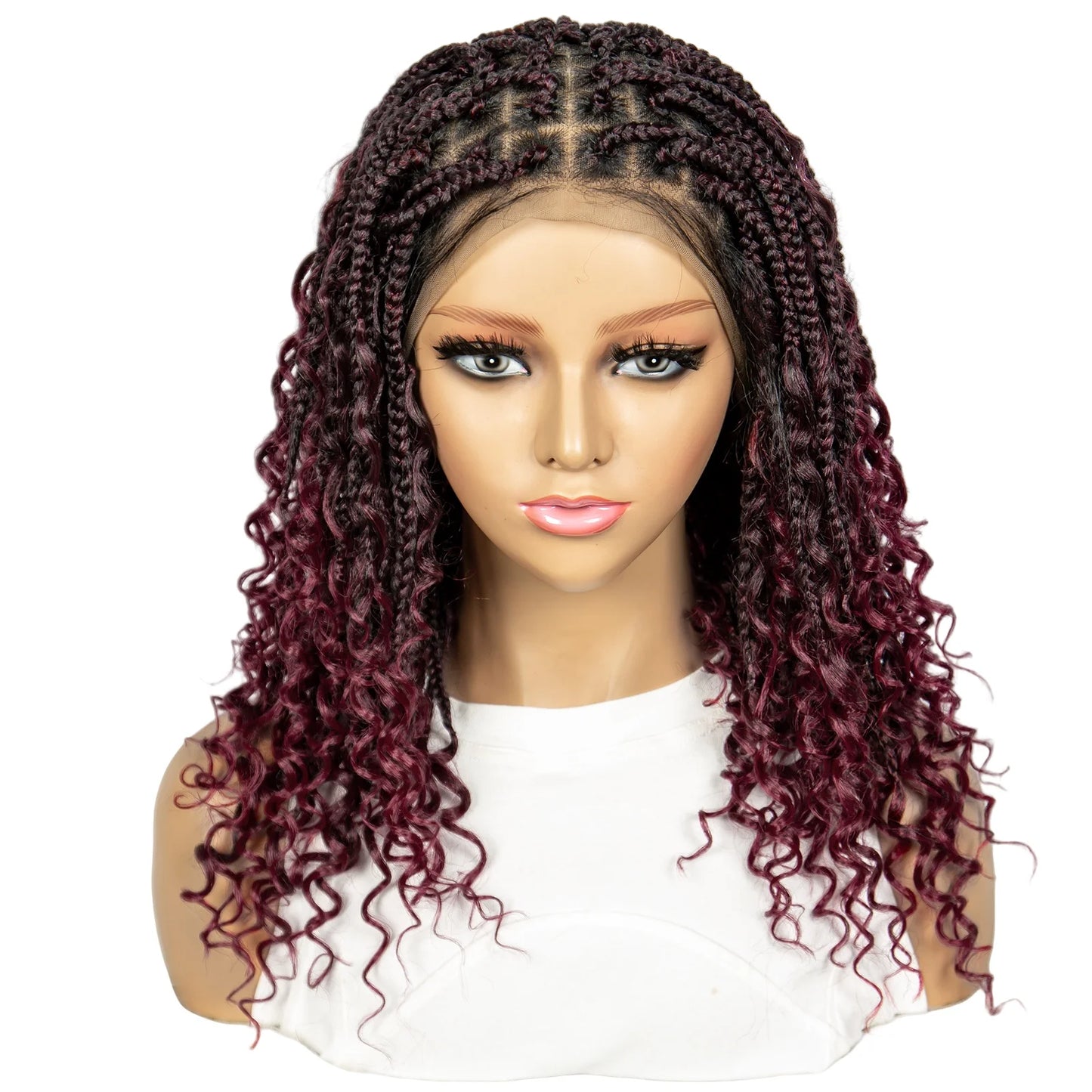 Bohemian Knotless Box Braids Wig | Goddess Locs with Curly Ends Luxegan