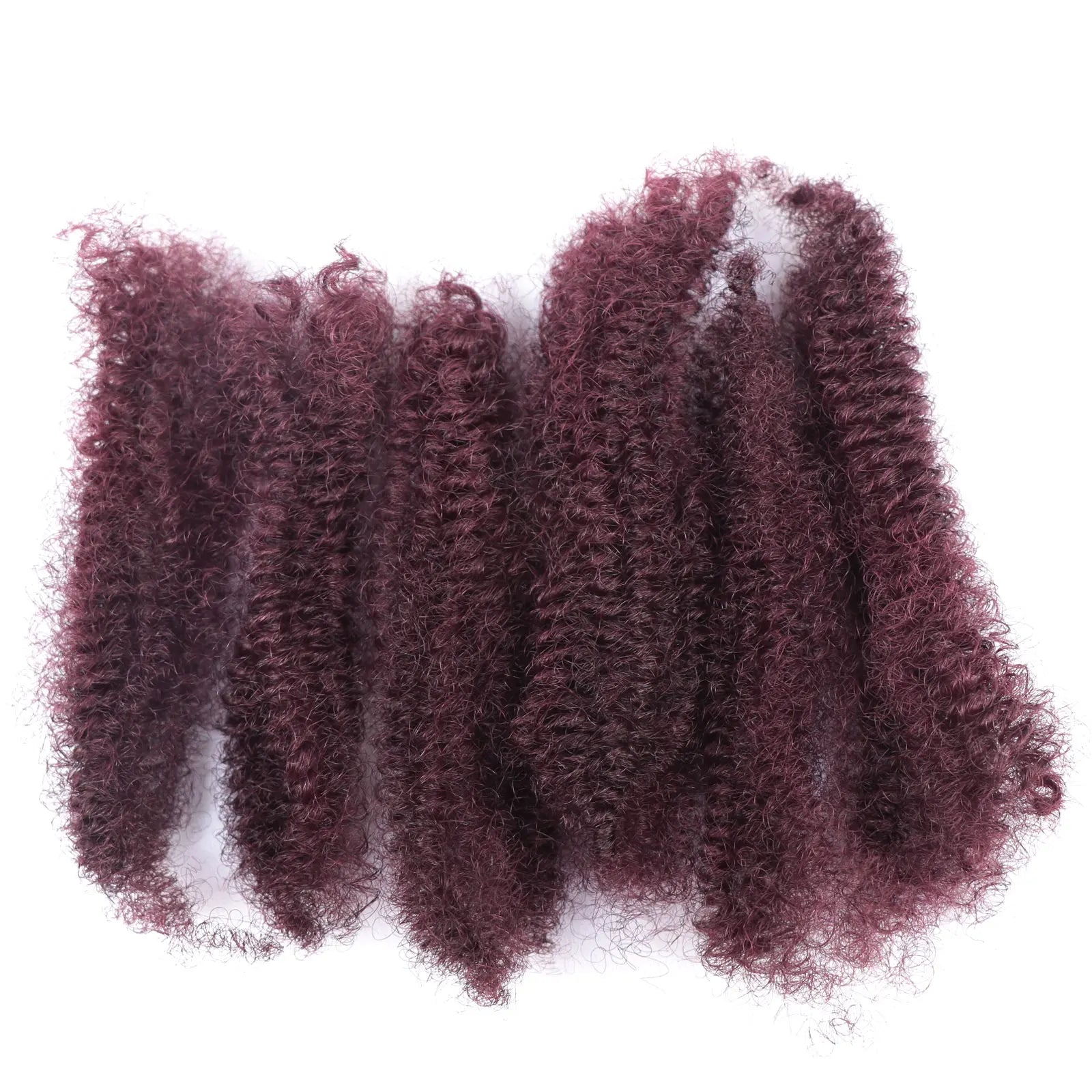 #30-#1-#30 Ombre Brown Afro Kinky Curly Bulk Human Hair | 50g Brazilian Crochet Braiding Hair Extensions (No Weft) Luxegan