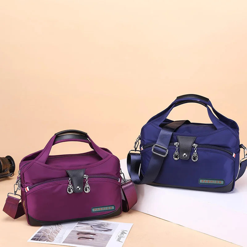 Casual Oxford Shoulder Bag | Female Multi-Function Crossbody Bag & Large Capacity Messenger Handbag Luxegan