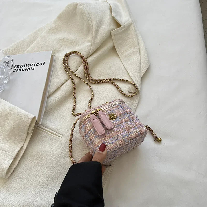 Women's Shoulder Bags | Popular Niche Crossbody Bag & Wool Chain Small Square Bag Luxegan