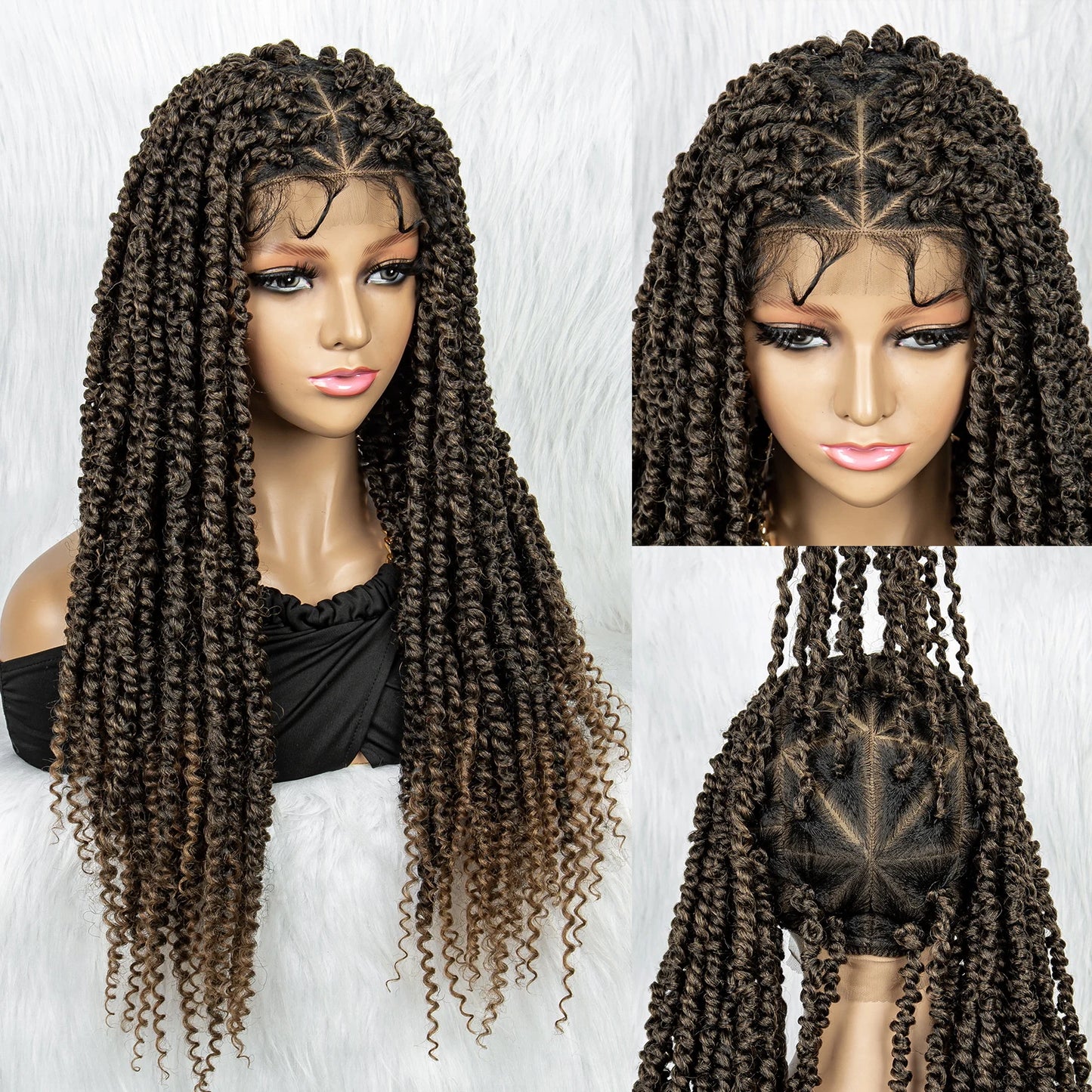 Knotless Box Braids Wig | Full Lace Front with Baby Hair Luxegan