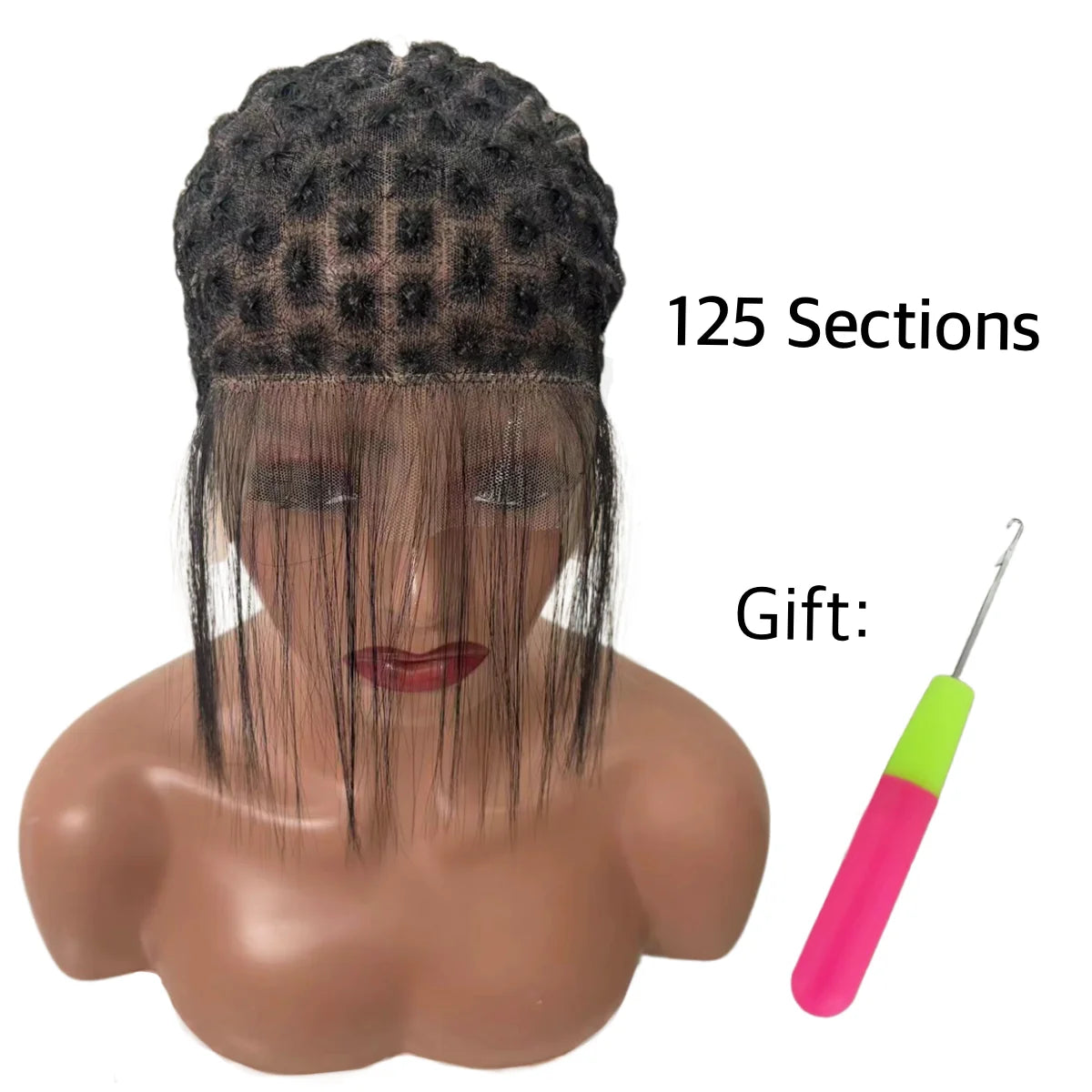 Full Lace Crochet Wig Cap with Baby Hair | Micro Senegalese Twist & Crochet Wig Base | Virgin Chinese Hair | Jerry Curl Luxegan