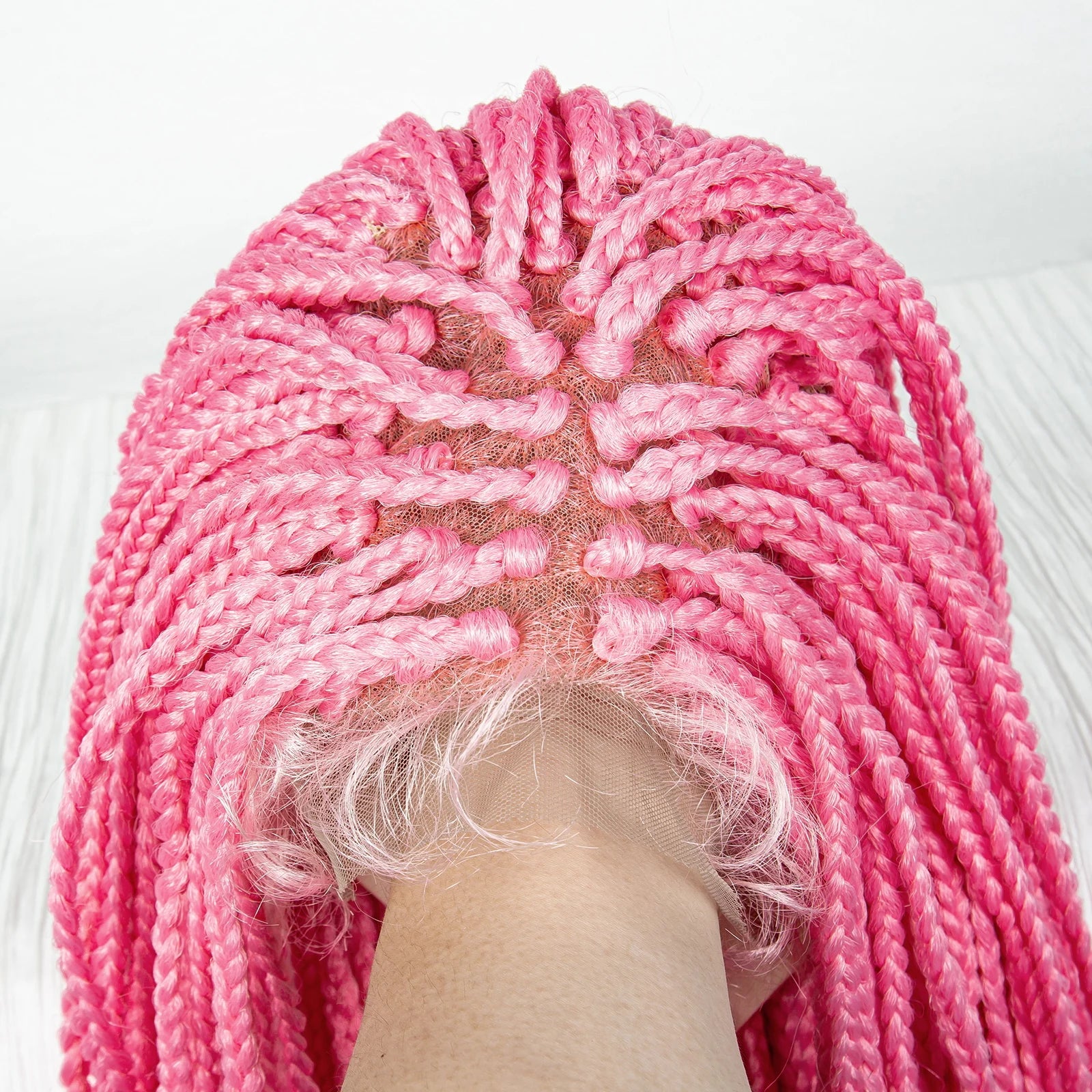 36" Water Wave Braided Wig | Lace Front | Baby Hair | Long Braids Luxegan