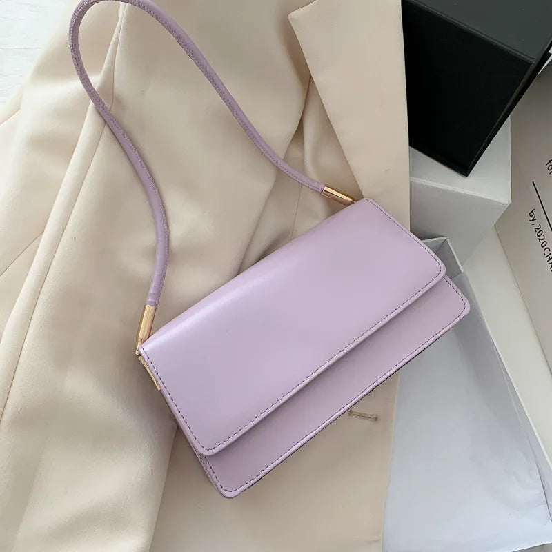 Luxury Brand Crossbody Bags for Women | Fashion Design Underarm & Woman Shoulder Bag (Female Handbag & Purses, Solid Color) Luxegan