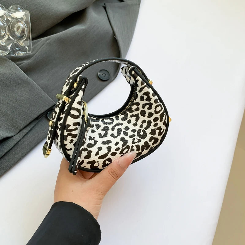 Mini Leopard PU Leather Crossbody Bags For Women Y2K Trend Female Korean Fashion Lady Shoulder Bag | Lady Handbags Luxegan