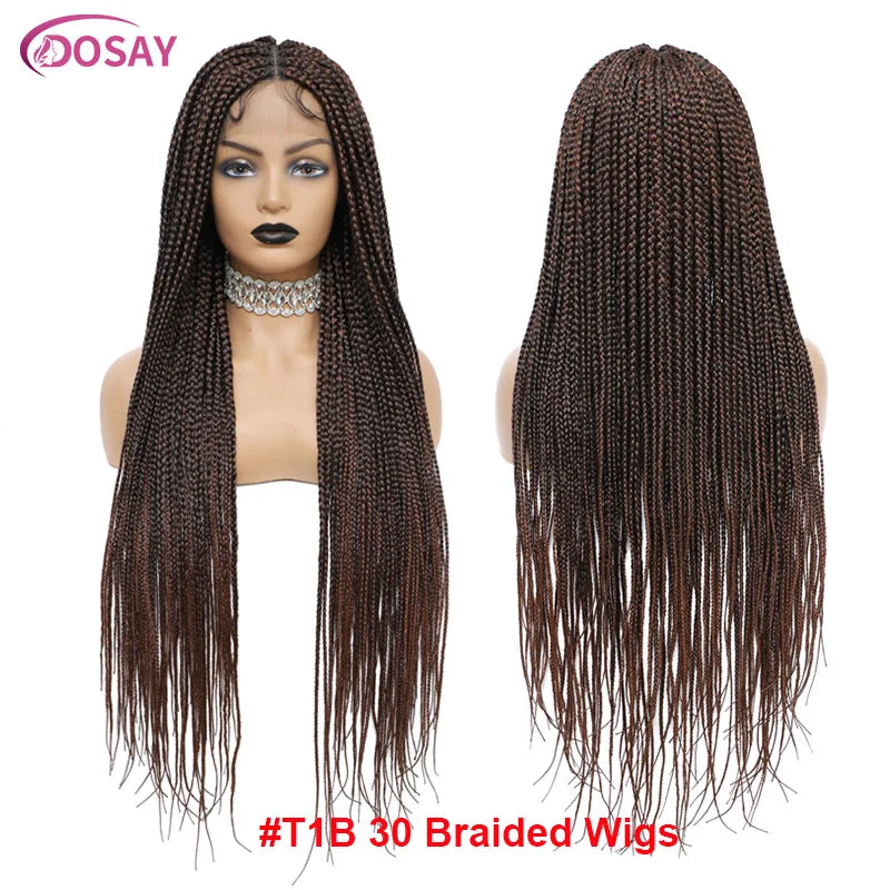 36 Inch Knotless Cornrow Box Braided Wig | HD Full Lace | Hand Tied