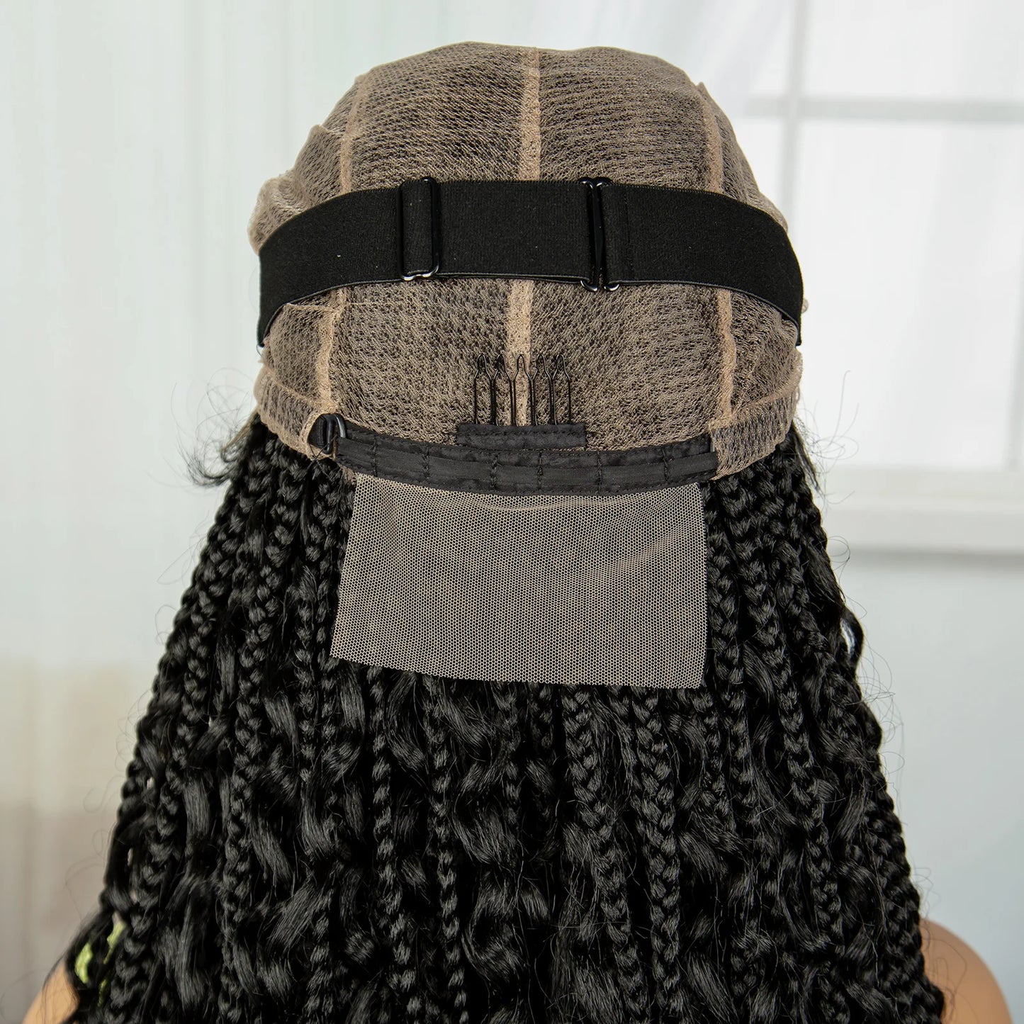 32" Boho Knotless Box Braids Wig | Curly Ends | Full Lace | Baby Hair | Synthetic Hair | Black Women