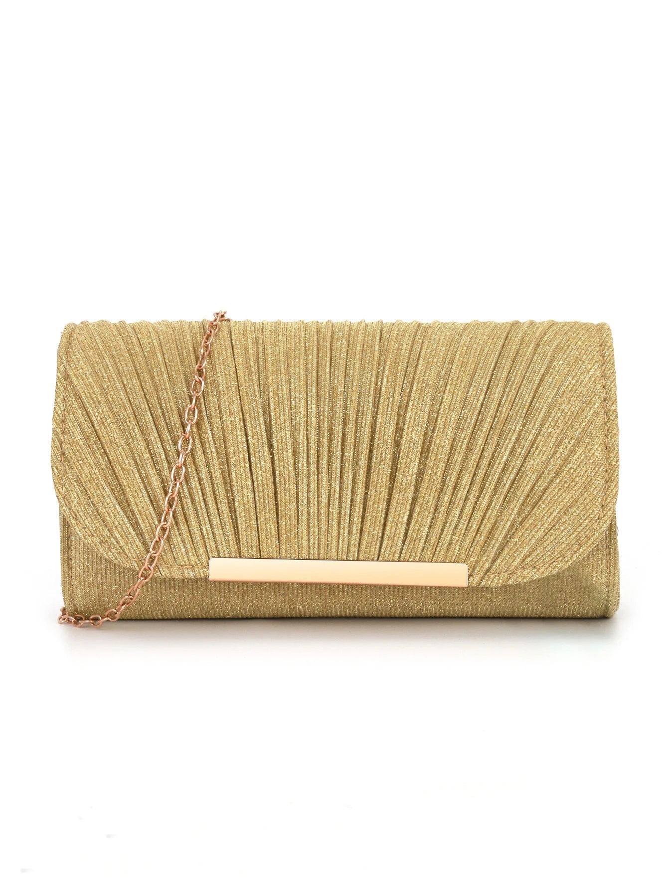 Women's Pleated Dinner Clutch Bag | Hand-held Evening Dress Bag Luxegan