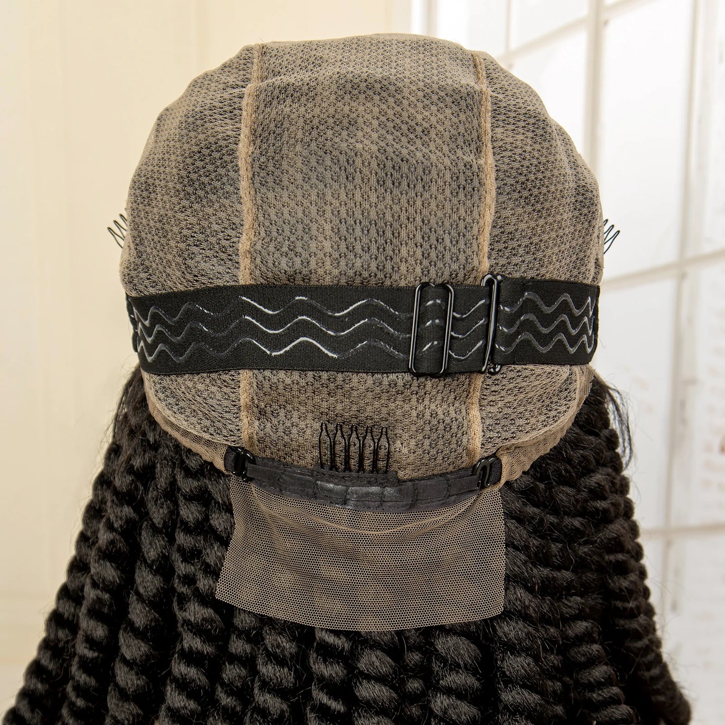 16 Inch Brown Twisted Braided Bob Wig | Full Lace | Kanekalon Fiber | For Black Women - Luxegan