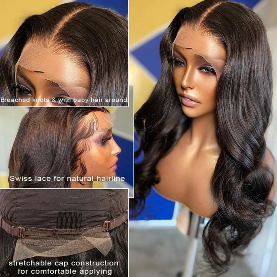 Brazilian Body Wave T-Part Lace Wig | Transparent Human Hair (Glueless, On Sale Clearance) Luxegan