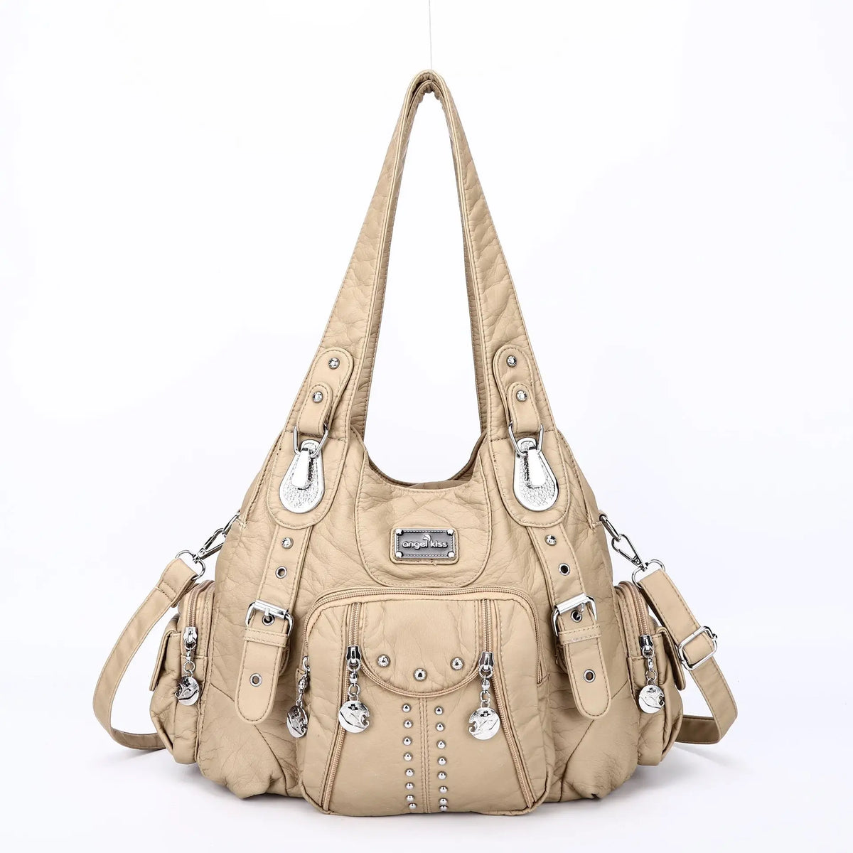 Women’s Soft PU Leather Dumpling Bag | Trendy "Bun" Style Hobo Shoulder Purse | Mid-Size Casual Crossbody for Daily Matching Luxegan