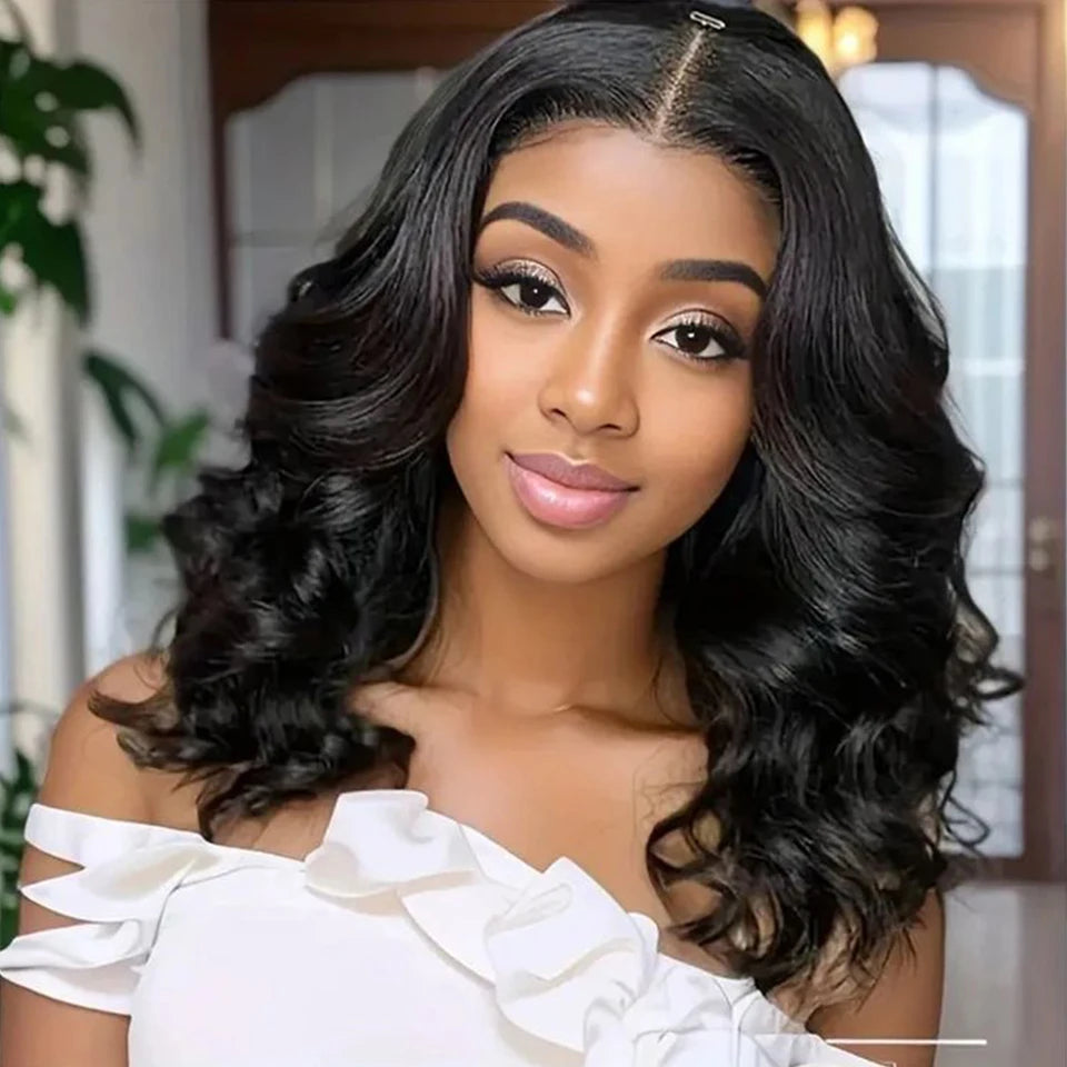 Body Wave T-Part Lace Wig | Transparent Lace Front Malaysian Human Hair Luxegan