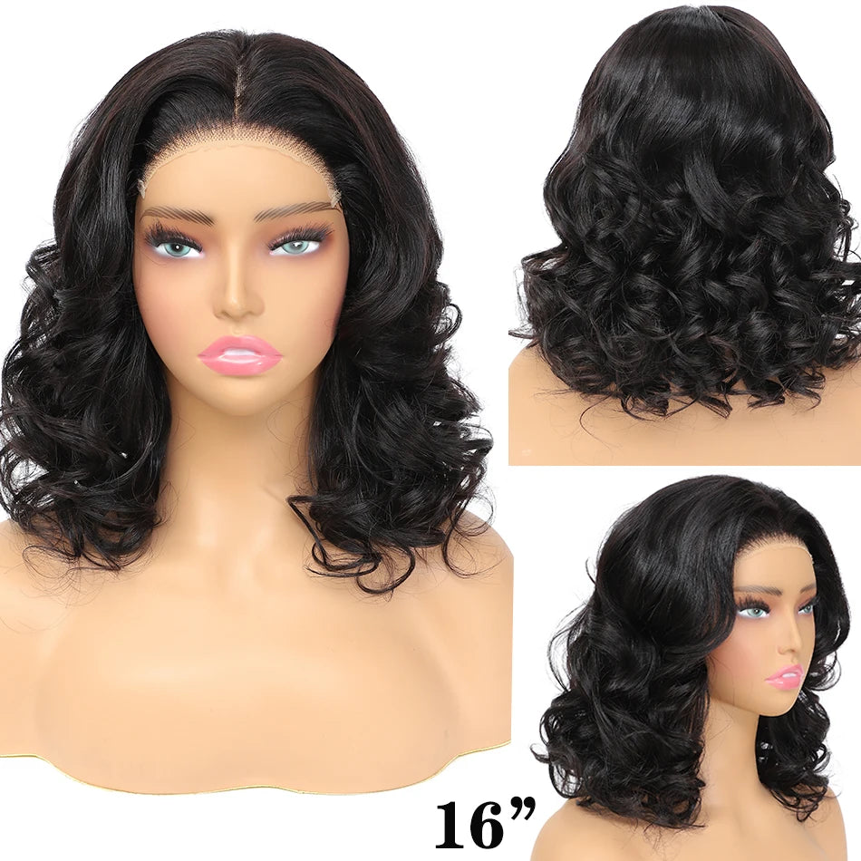 100% Indian Hair | Remy Wear and Go | Glueless | Human Hair | Pre Plucked | Pre Cut | Bouncy | Loose | Body Wave | Lace Front Wigs