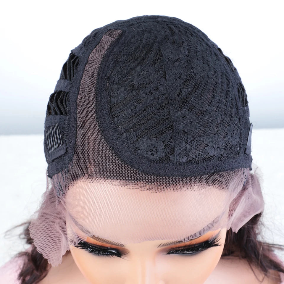 180% Density Body Wave Human Hair Wig | Transparent Lace Front, Middle Part & Pre-Plucked Luxegan