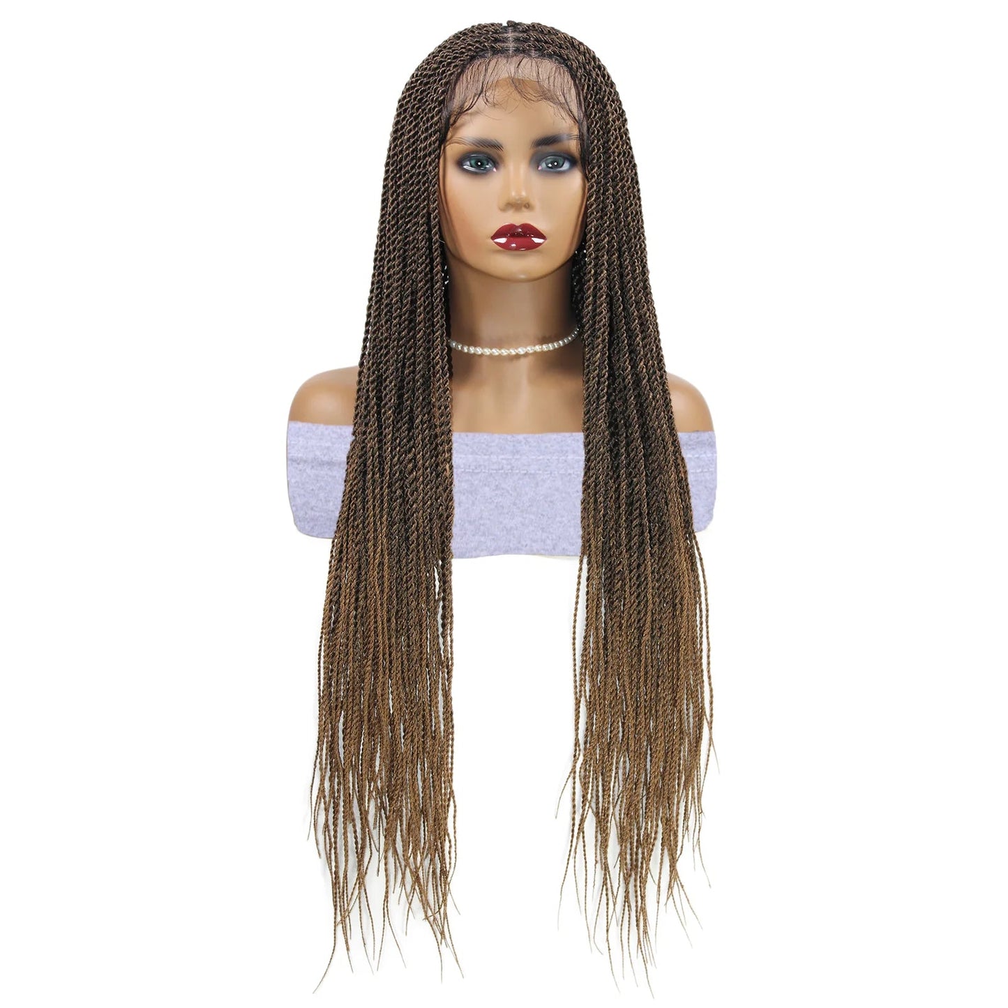 Goddess Faux Locs & Twist Braided Lace Front Wig | Box Braids | Full Lace Frontal | Synthetic Wig Luxegan