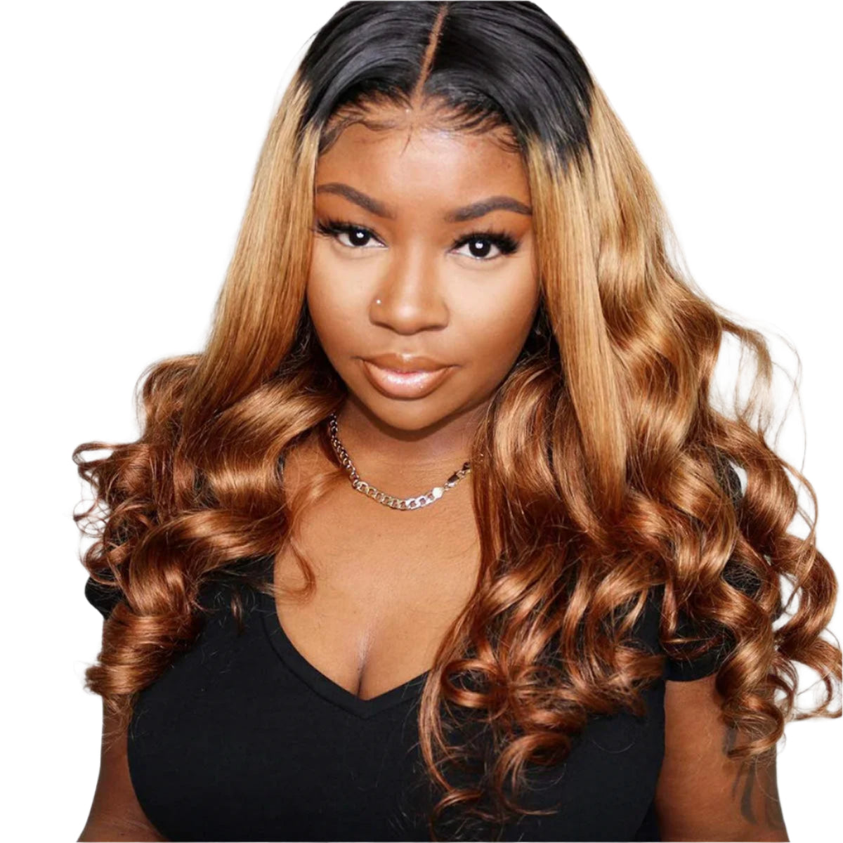 Ombre Body Wave Lace Front Wig | 180% Density Brazilian Remy Human Hair (13x4 & 4x4, Pre-Plucked) Luxegan