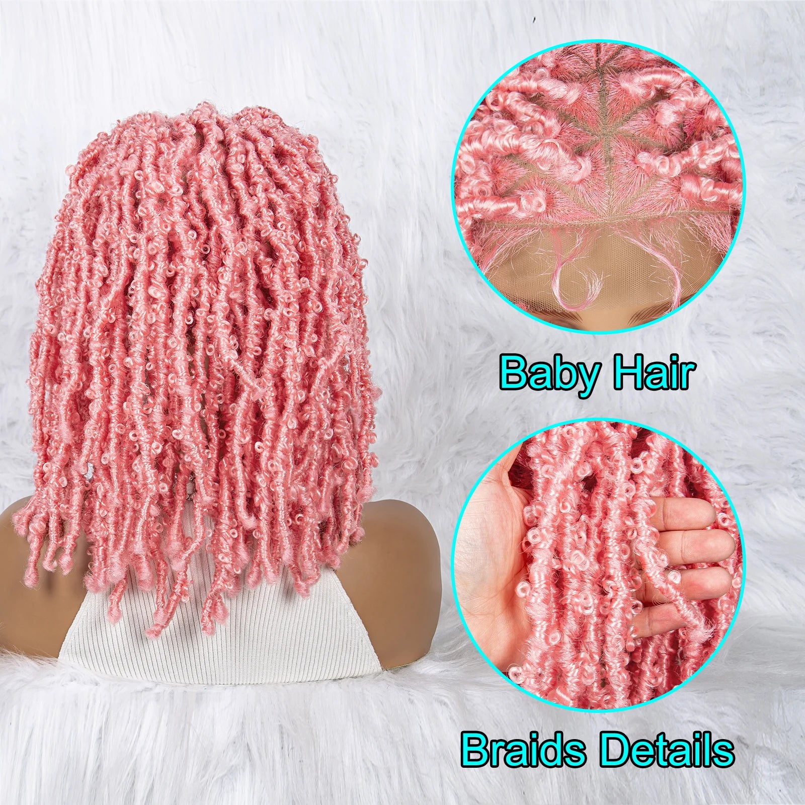 KIMA Box Braids Wig | Lace Front | Baby Hair | Synthetic Braided Wig Luxegan