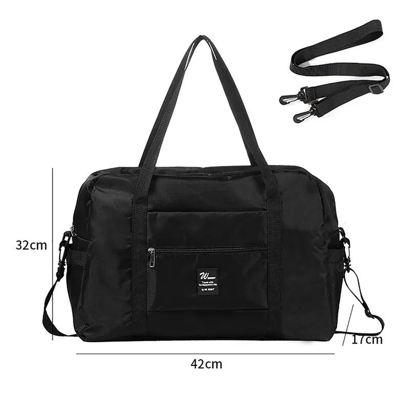 Large Capacity Foldable Travel Bags | Waterproof Handbags & Luggage Organizer Luxegan