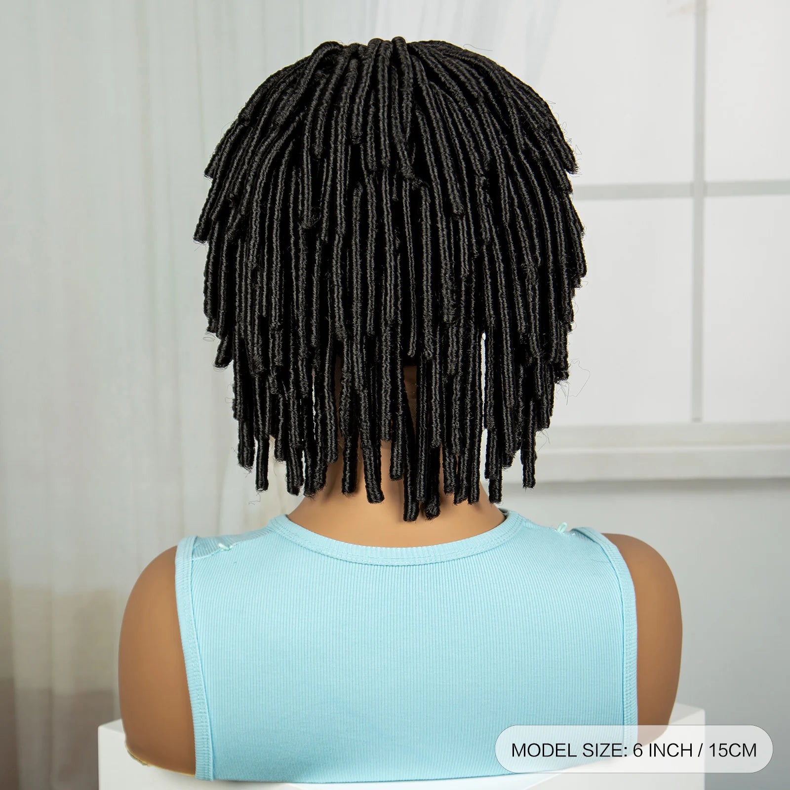 Short Square Knotless Dreadlock Braids Wig | Full Lace | Natural Locs | Black Women Luxegan