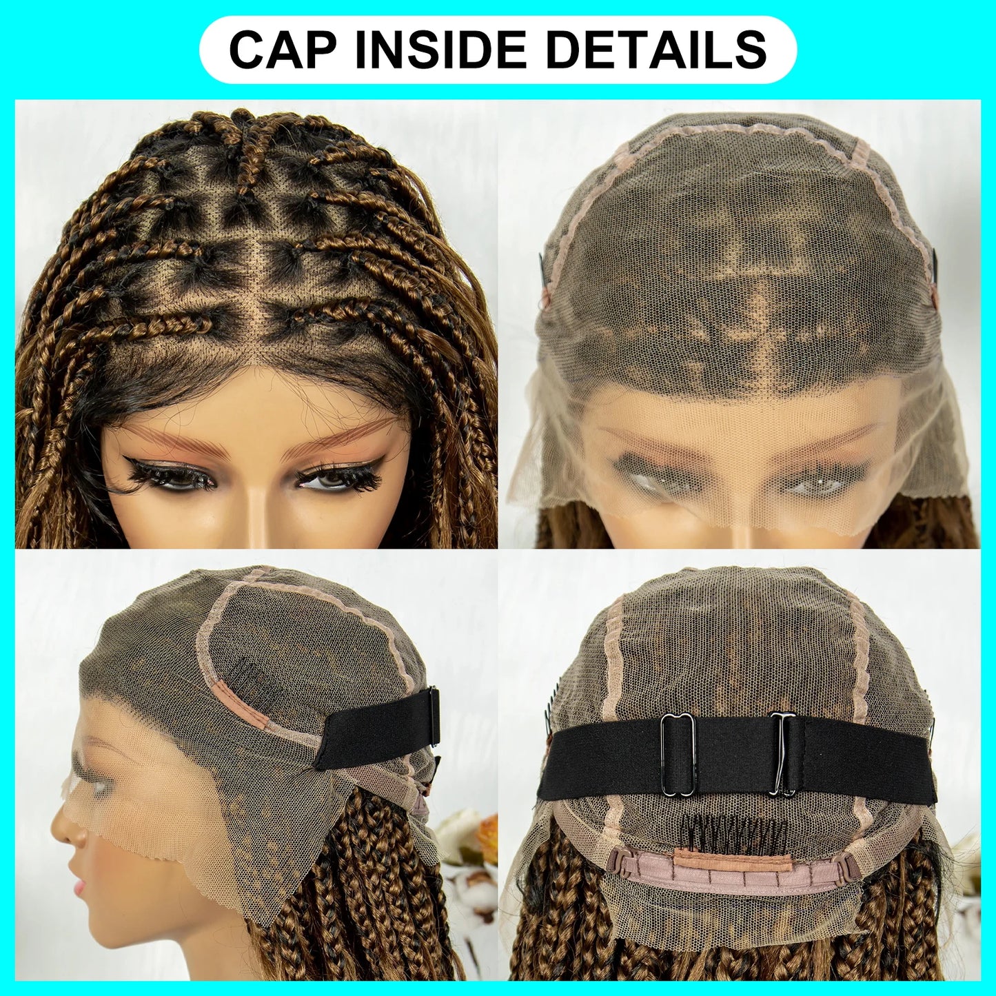 KIMA Twisted Boho Braided Wigs Curly Dreadlocks Full Lace Knotless Synthetic Box Braids Wig  Curly Wigs for Black Women