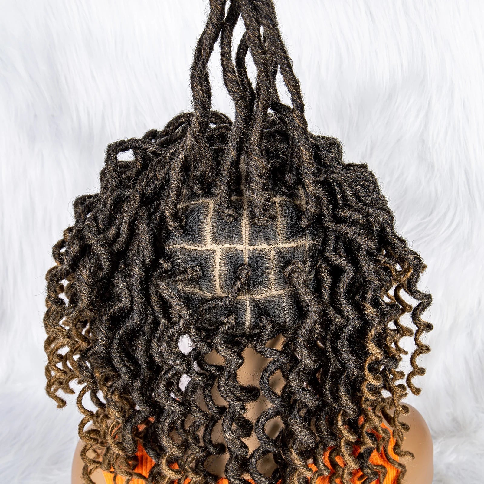 16" Synthetic Dreadlocks Braided Wig | Full Lace Crochet Style Luxegan