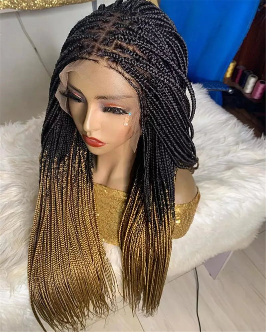 Premium Full Lace Braided Wig | Heat Resistant Synthetic Hair | Natural Look