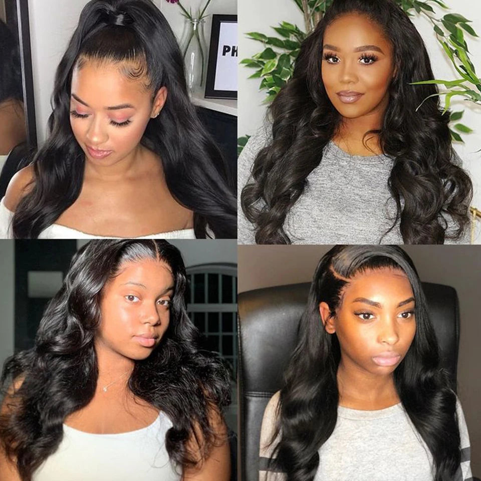 Brazilian Body Wave T-Part Lace Wig | Transparent Human Hair (Glueless, On Sale Clearance) Luxegan