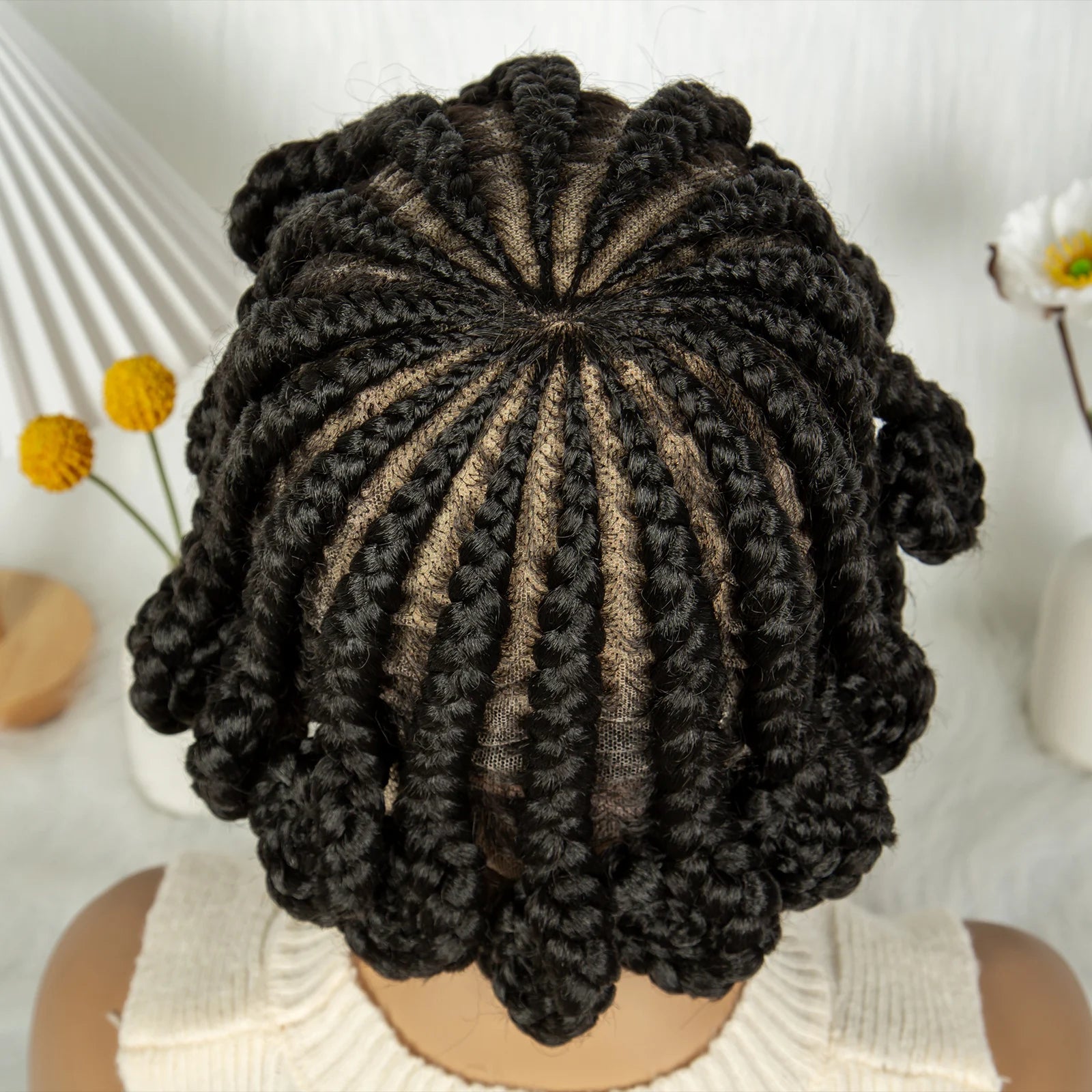 KIMA Dutch Cornrow Braided Full Lace Wig | Easy Install Dreadlocks Braid Wig Luxegan