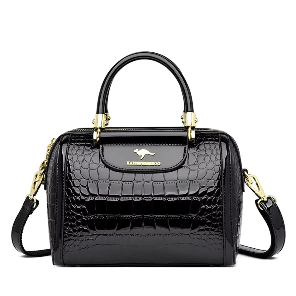 Genuine Soft PU Leather Handbags for Women | Vintage Shoulder Tote Bag & Large Capacity Purse