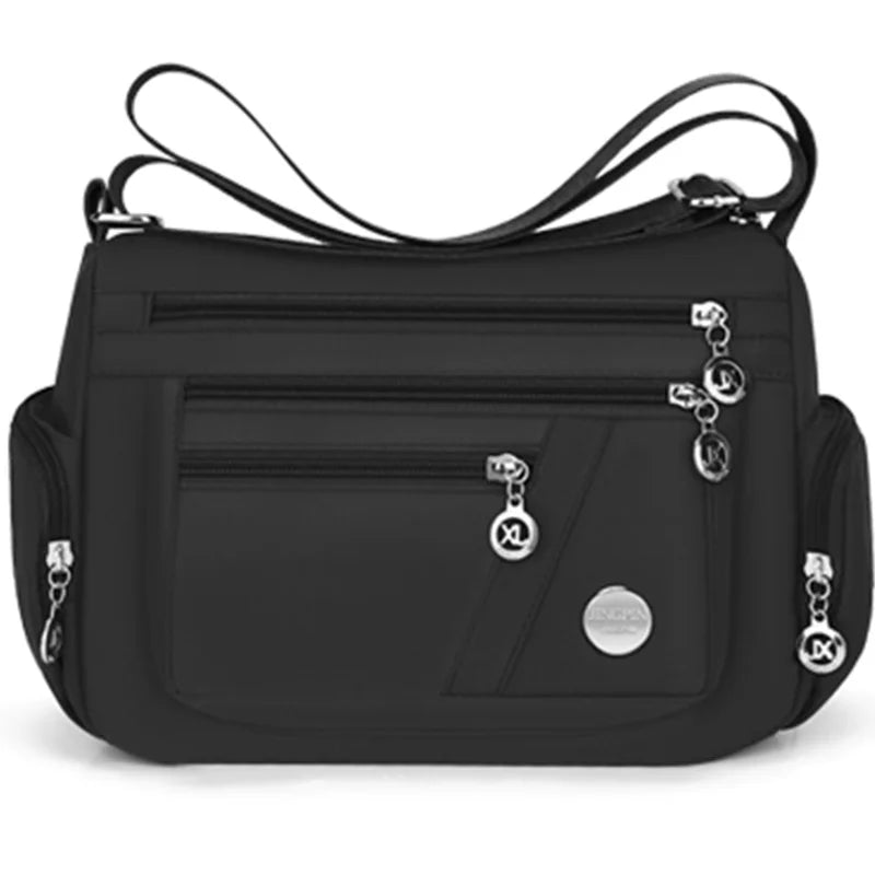 Soft Unisex Nylon Multi-Compartment Hobo Bag | Classic Oxford Cloth Travel Crossbody Luxegan