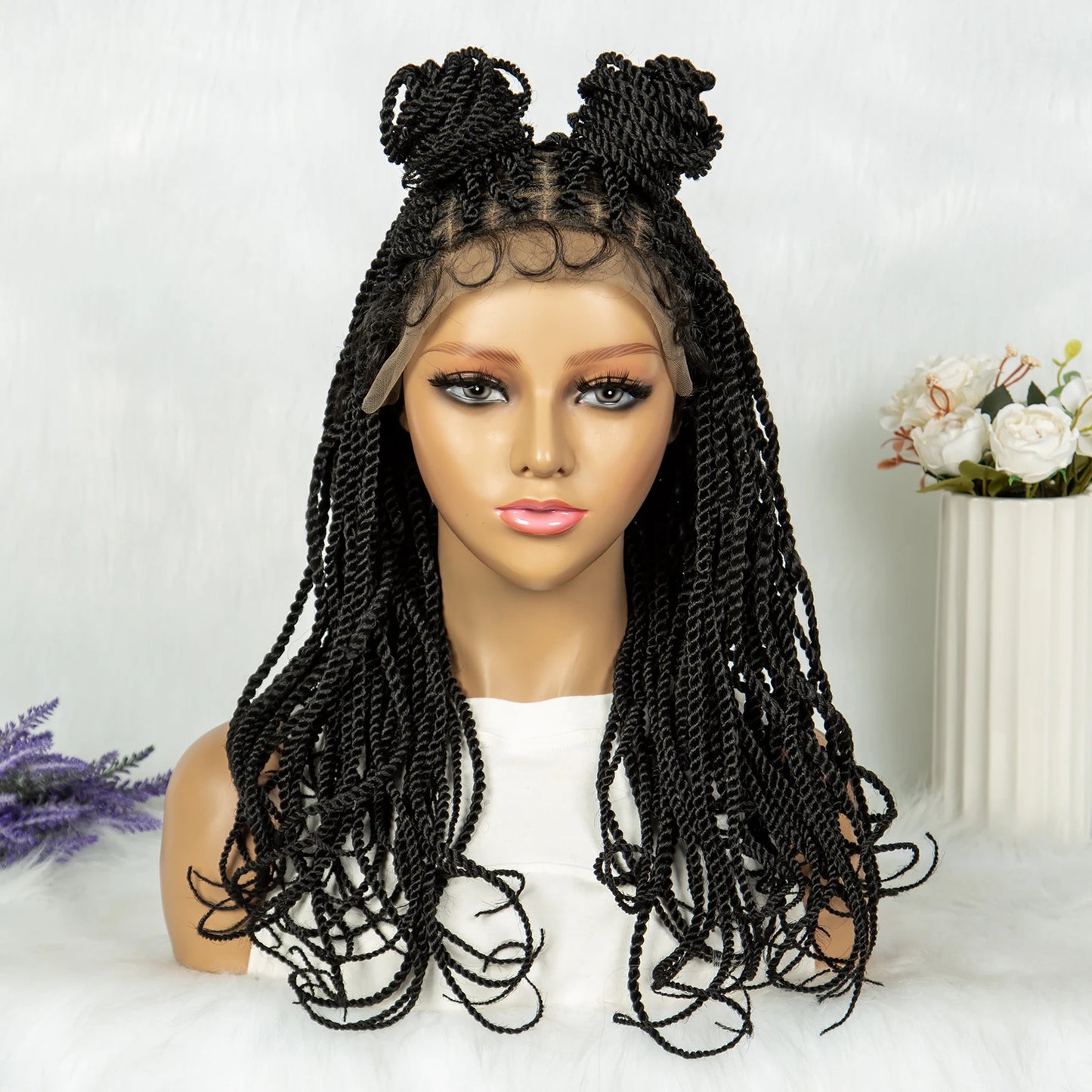 New HD Transparent Full Lace Braided Wig Luxegan