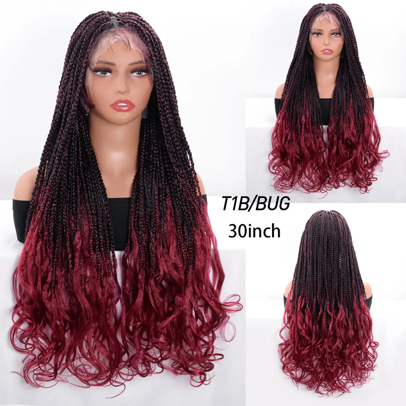 Bohemian Box Braids Full Lace Wig | Knotless | Twist Braids | Synthetic Lace Front