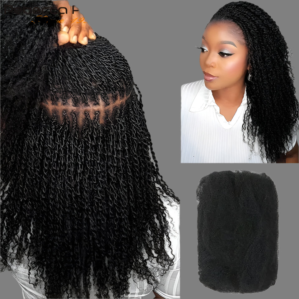 99J Burgundy Afro Kinky Bulk Human Hair | Brazilian Remy | Dreadlock & Braiding Hair | 50g