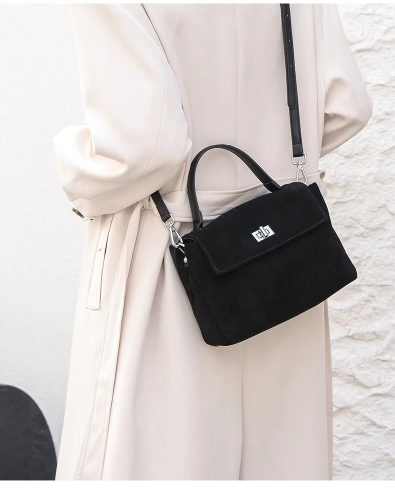 Women's Cow Genuine Leather Shoulder Bag Female Soft Natural Cowhide Retro Handbags Ladies Fashion Trend Commute Crossbody Bags Luxegan