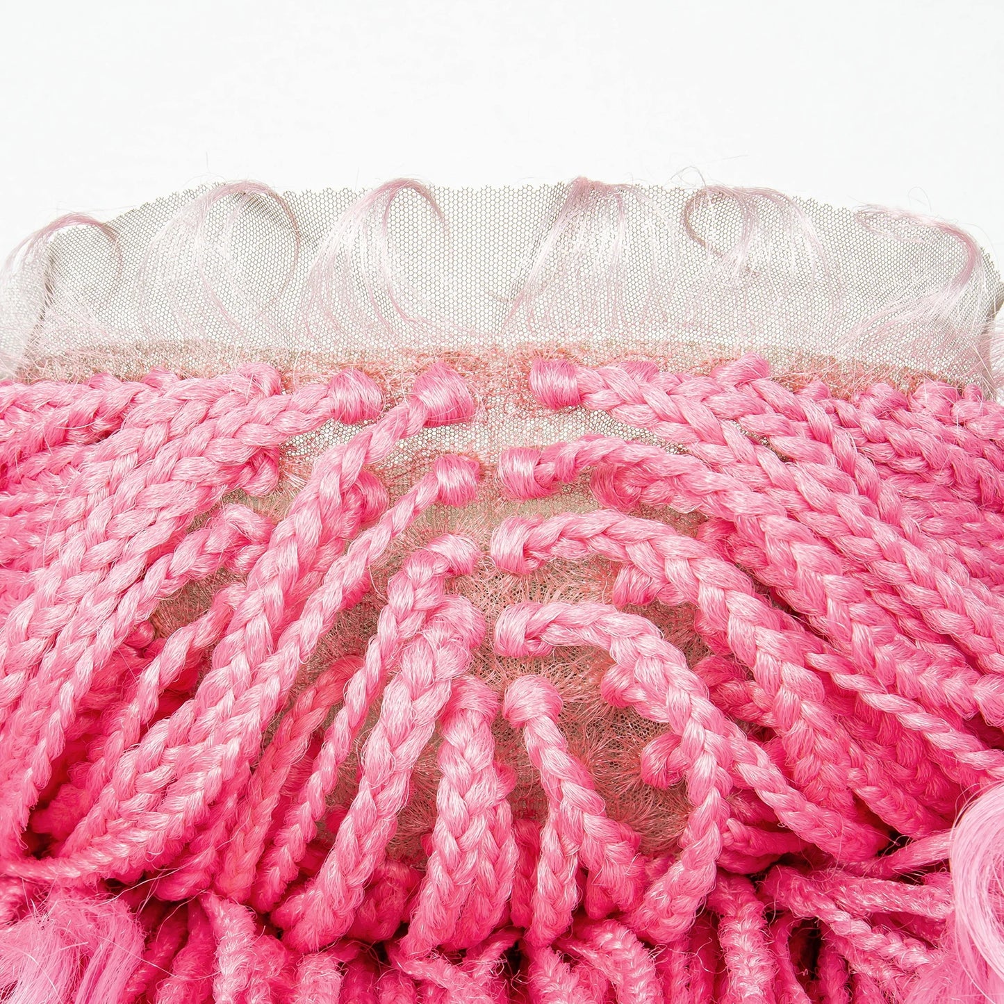 36" Water Wave Braided Wig | Lace Front | Baby Hair | Long Braids Luxegan