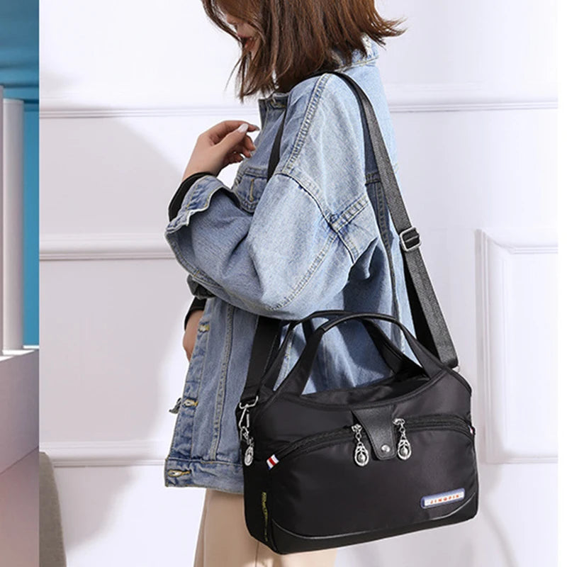Casual Oxford Shoulder Bag | Female Multi-Function Crossbody Bag & Large Capacity Messenger Handbag Luxegan