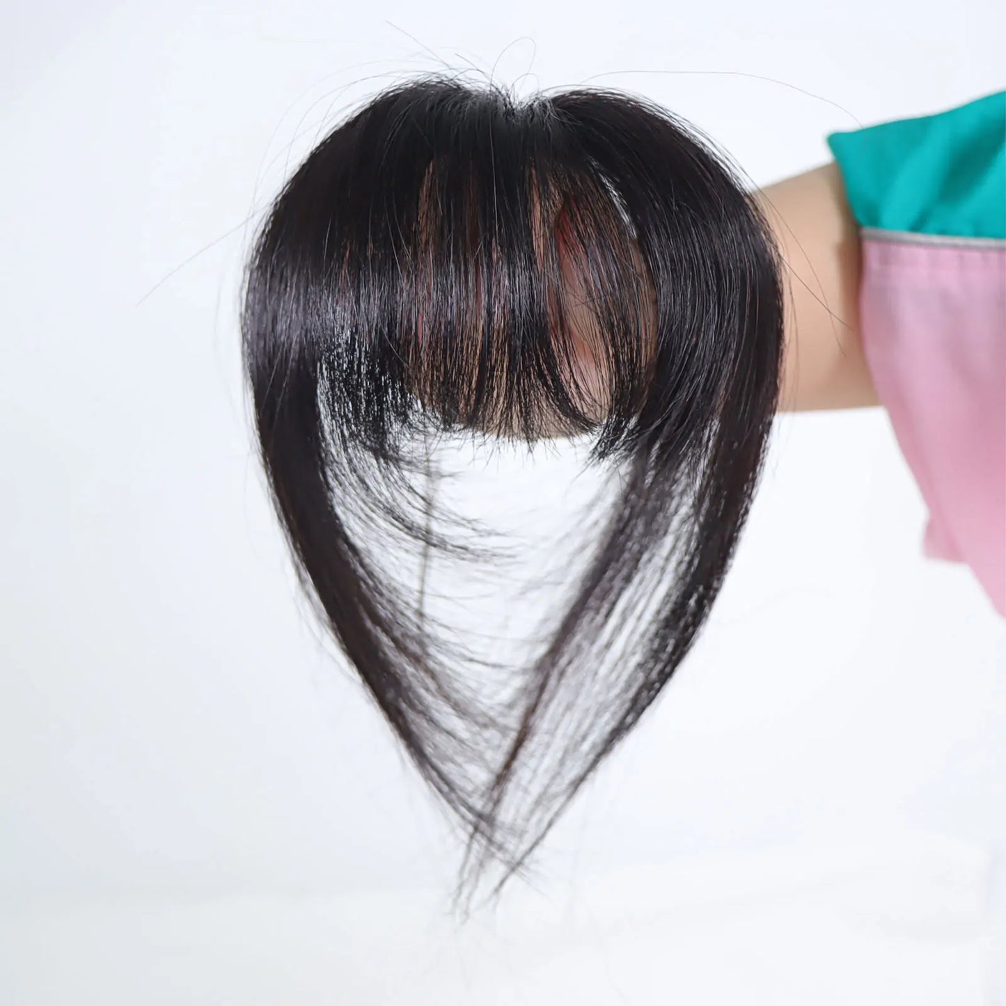 Wispy Clip In Bangs | Human Hair Fringe | Black & Brown Blunt Bangs Luxegan